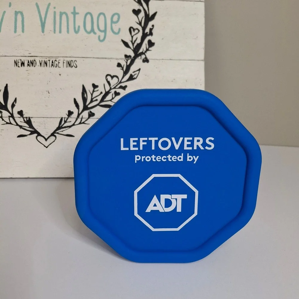 ADT Leftovers‎ Protected By Novelty Food Storage Container Blue Octagon